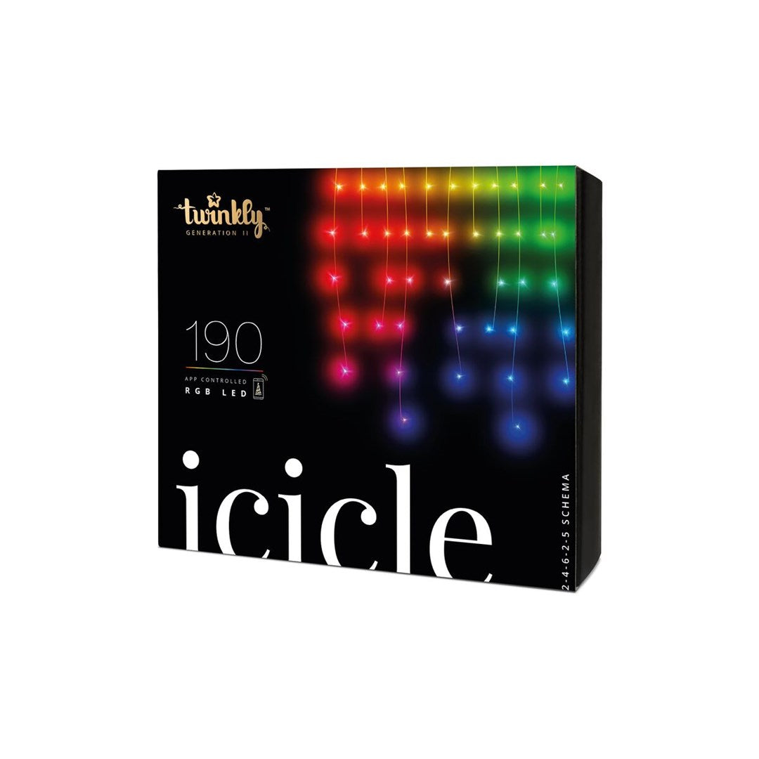 Twinkly Intelligent LED Icicles 190 RGB 5x0.7 m 5X0.7M