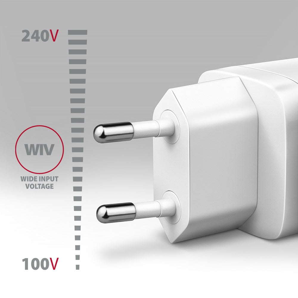 AXAGON ACU-DPQ65W 65W Wall Charger with PD3.0 & QC4+ for Smartphones, Laptops, Tablets