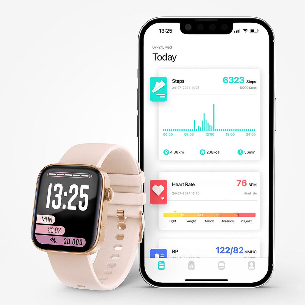LAMAX BCool2 Plus Smartwatch 45.5 mm Rose Gold Heart Rate Monitor IP67 LXAWMBC2PLUPA