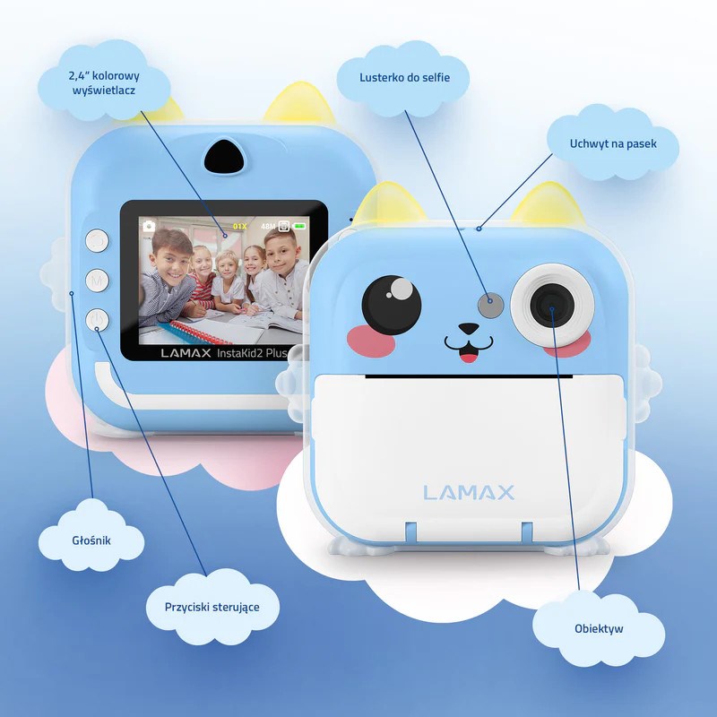 LAMAX Instant Camera Blue 6.09 cm IPS Display 8596687002601