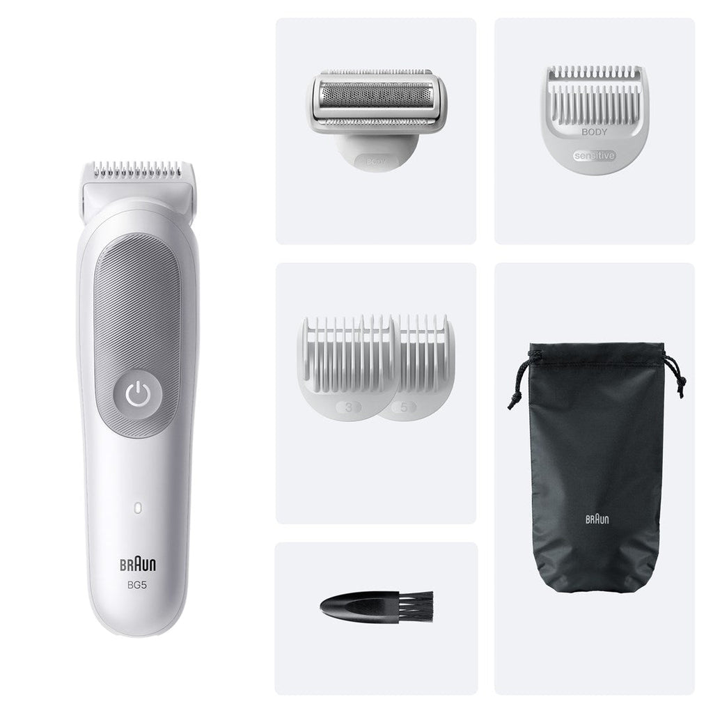 Braun Series 5 Body Groomer 80789712 Shaver Light Grey 100 min Runtime