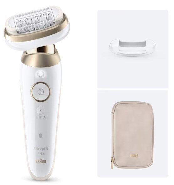 Braun Silk-épil 9 Epilator 40 Tweezers Gold, White | Model 1319109
