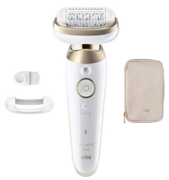 Braun Silk-épil 9 Epilator 40 Tweezers Gold, White | Model 1319109