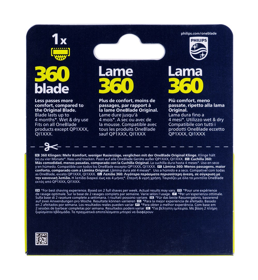 Philips OneBlade Replacement Shaving Blade QP410/50 - Compatible with QP25xx, QP26xx, QP65xx, QP66xx