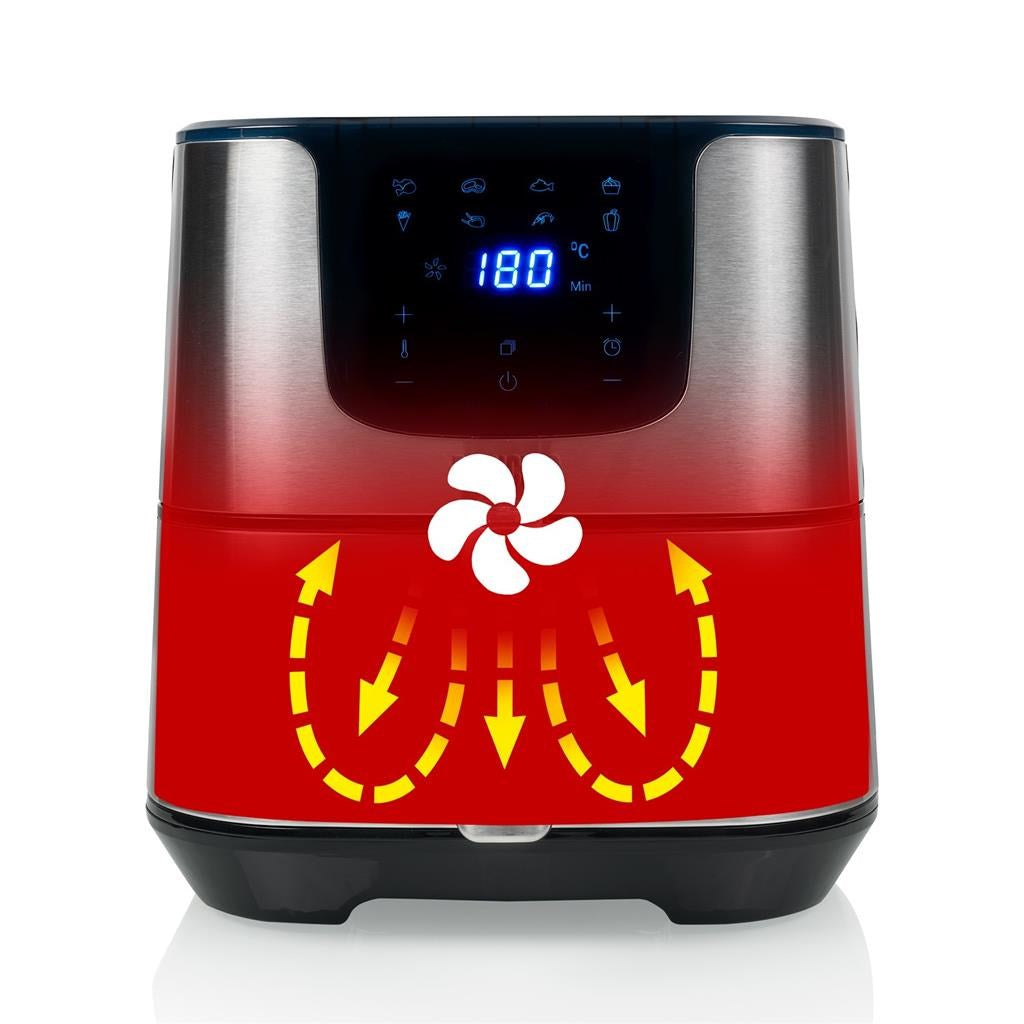 Princess Hot Air Fryer 5.5 L 1700W Digital Timer 8 Cooking Programs 6963072