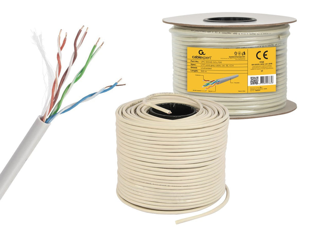 Gembird CAT5e UTP LAN Cable (CCA) Solid 100 m Grey