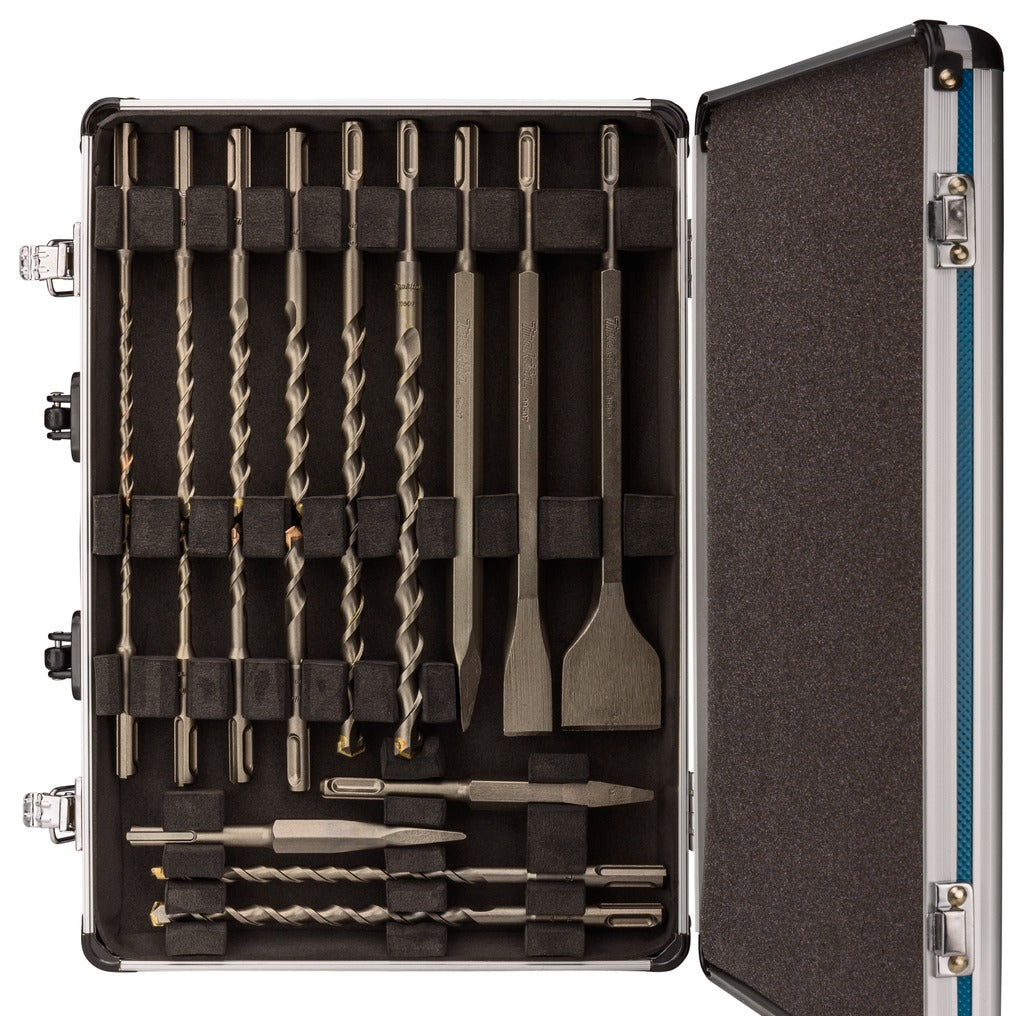 Makita Drill Bit and Chisel Set 17 Pieces - SDS-plus - D-42444