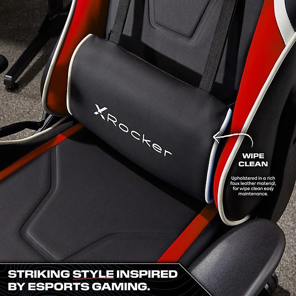 X Rocker Agility Compact eSports Gaming Office Chair for Teenagers - Black/Red (5126601)