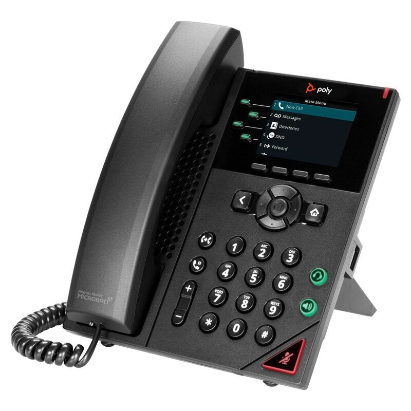 HP VVX 250 IP Phone - Black - Wired Handset - 4 Lines - LED - 2.8" (89B62AA#AC3)
