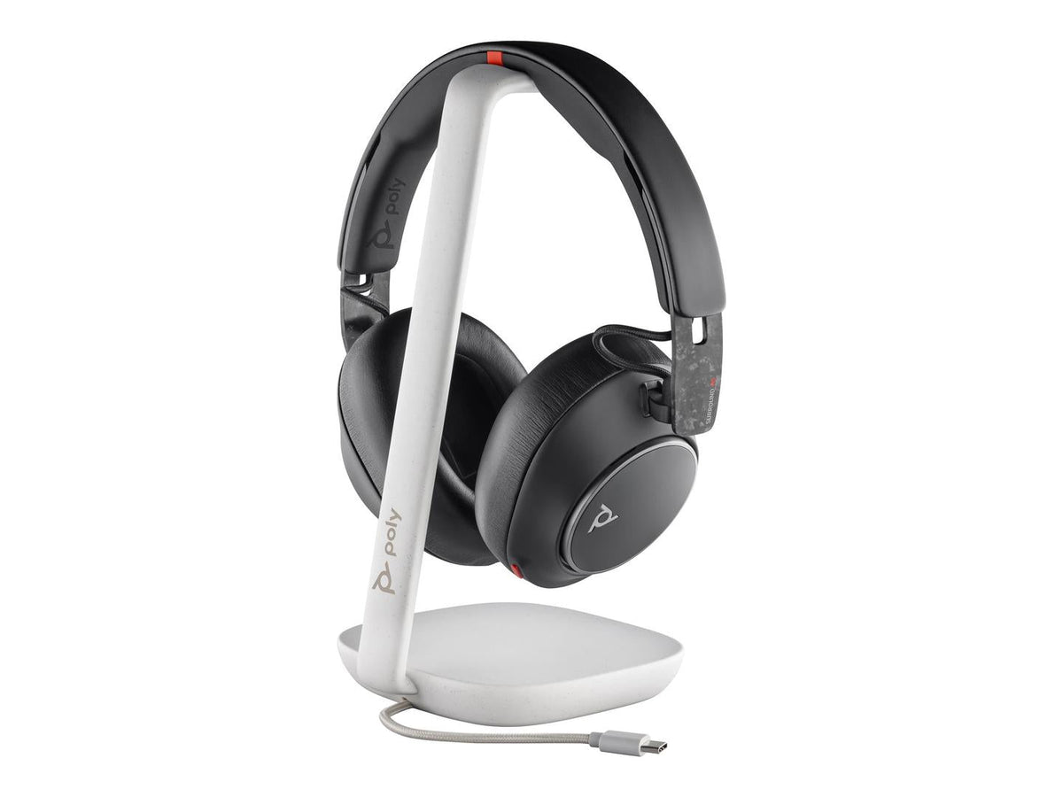 HP Poly Voyager Surround 85 UC Wireless Headphones, USB Type-C, Bluetooth, Charging Station, Black (8G7T7AA)
