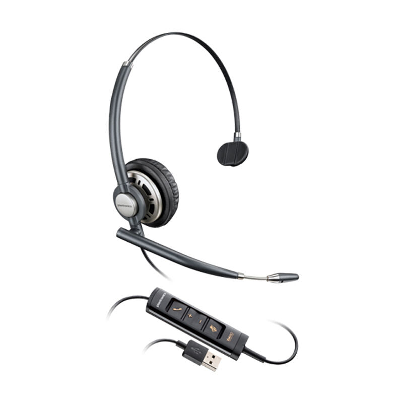 HP Poly EncorePro HW715 USB Headset - Wired - Calls/Music - Black (783N5AA)