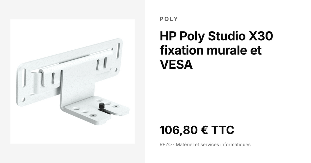 HP POLY VIDEO Poly - Mounting Kit for Video Conferencing System - for Poly Studio X30 (875L6AA)