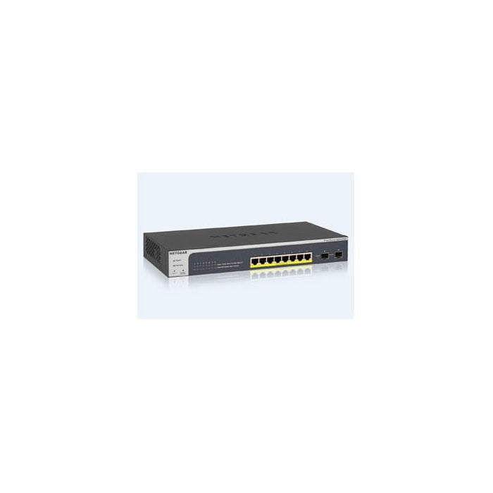 NETGEAR Smart GS510TPP - Switch - L3 Lite - 8 x 10/100/1000 (PoE+) + 2 x SFP - Desktop/Rack (GS510TPP-100EUS)