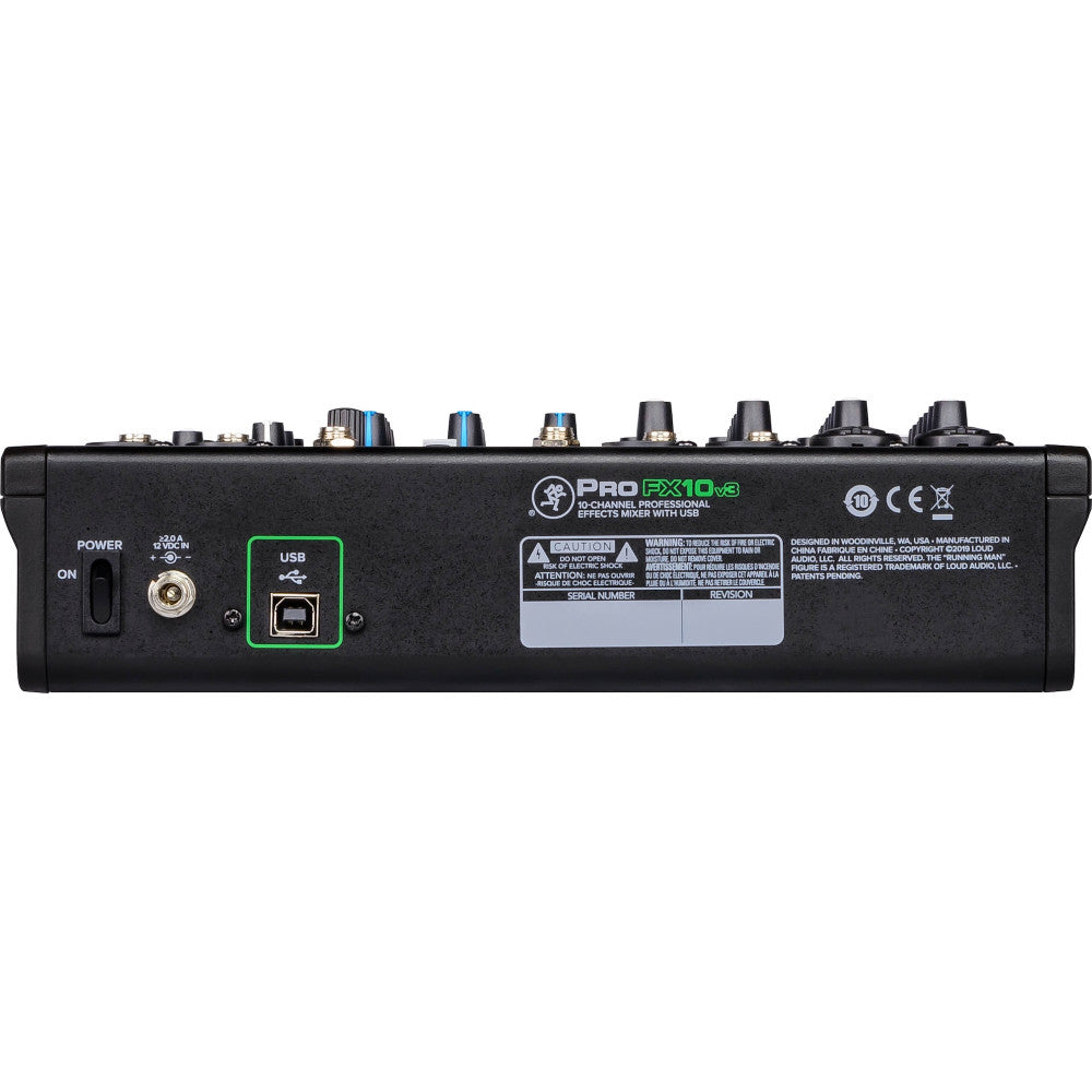 MACKIE Mixer ProFX10v3 Versatile Audio Mixer 2900 g 110 mm x 380 mm x 330 mm