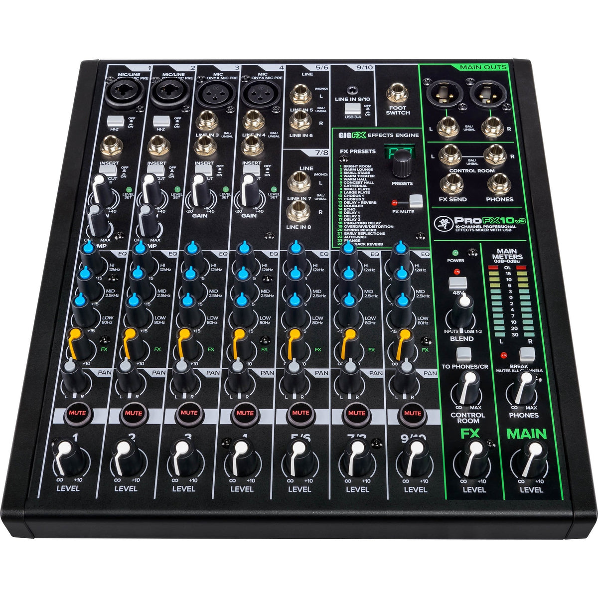 MACKIE Mixer ProFX10v3 Versatile Audio Mixer 2900 g 110 mm x 380 mm x 330 mm