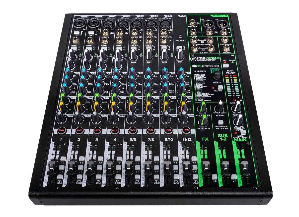 MACKIE Mixer ProFX12v3 Professional Mixing Console 5030 g 120 mm x 350 mm x 440 mm