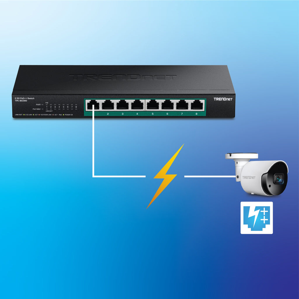 TRENDnet TPE-BG380 - 8-Port 2.5 G POE++ Switch