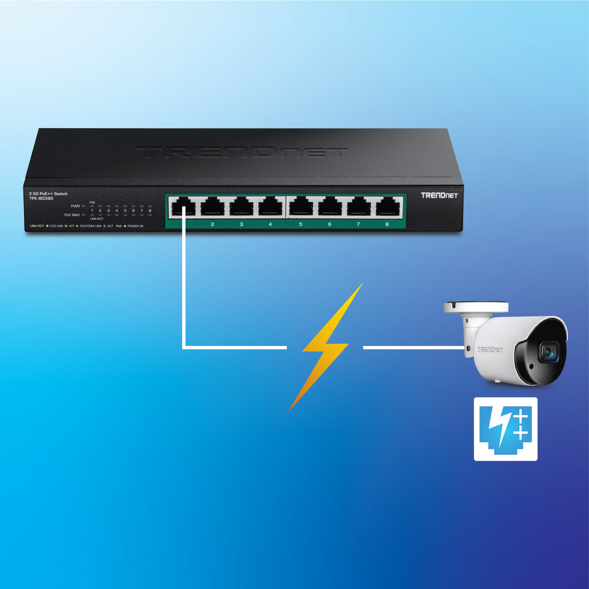 TRENDnet TPE-BG380 - 8-Port 2.5 G POE++ Switch