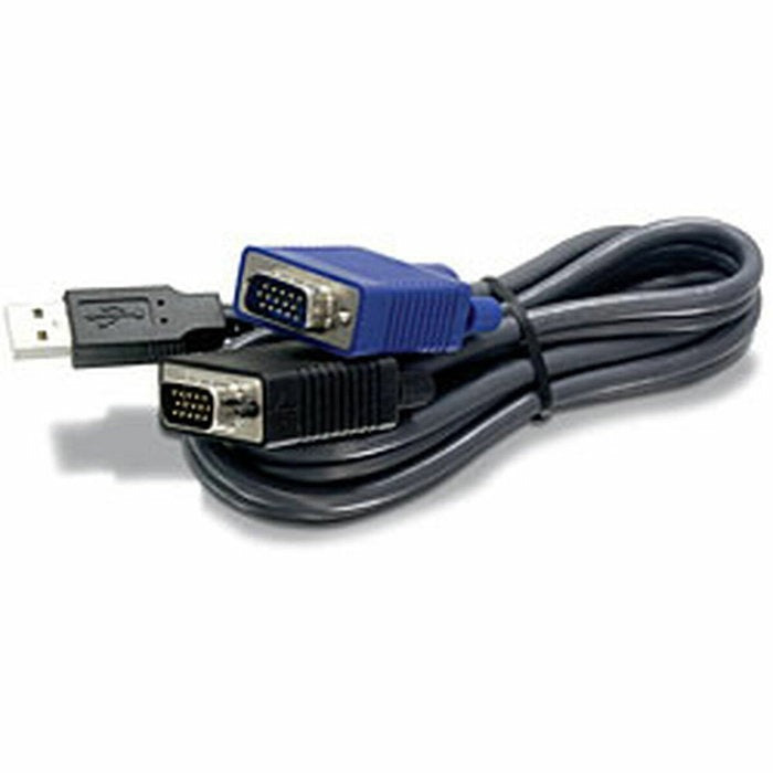 TRENDnet TK CU15 - KVM Cable - USB Type A, 4-pin, HD-15 (M) - 4.5 m - Black TK-CU15