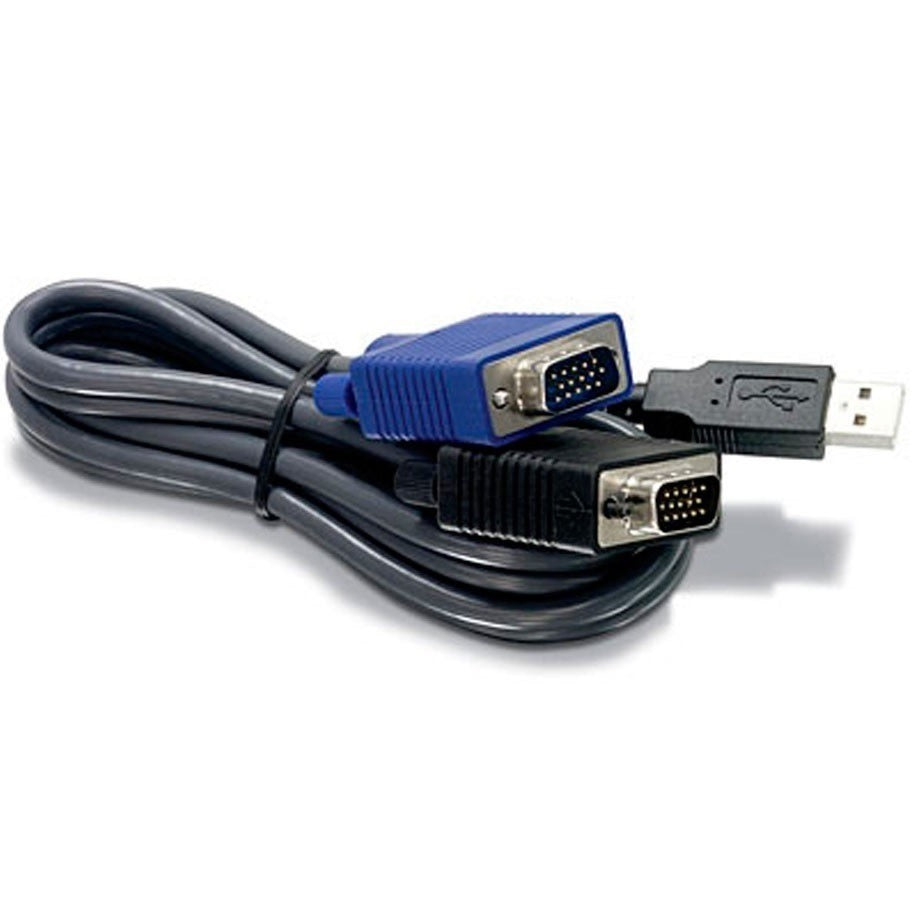 TRENDnet TK CU15 - KVM Cable - USB Type A, 4-pin, HD-15 (M) - 4.5 m - Black TK-CU15