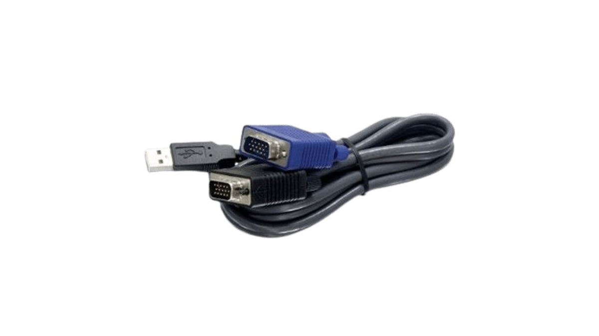 TRENDnet TK CU15 - KVM Cable - USB Type A, 4-pin, HD-15 (M) - 4.5 m - Black TK-CU15