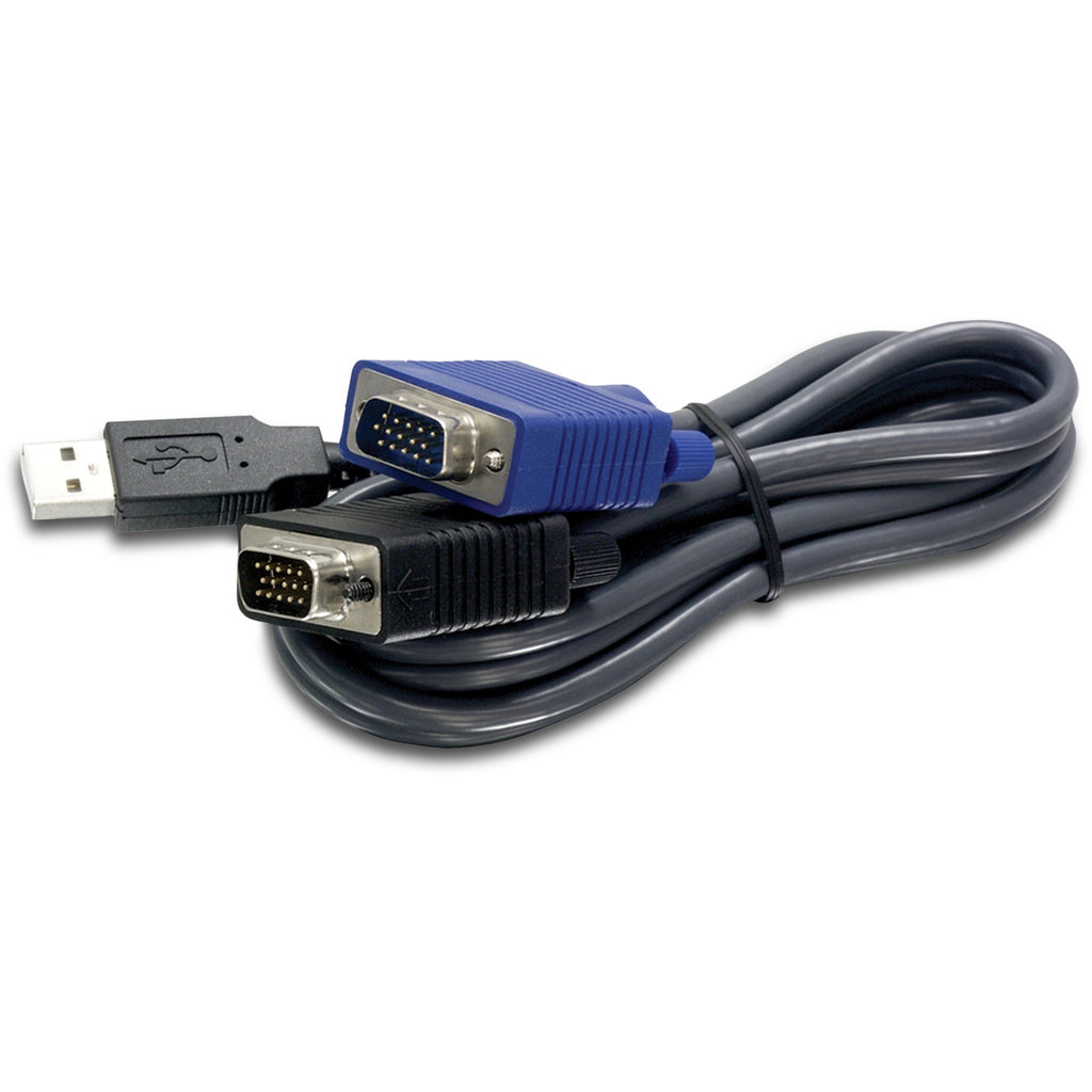 TRENDnet TK CU15 - KVM Cable - USB Type A, 4-pin, HD-15 (M) - 4.5 m - Black TK-CU15
