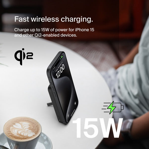 Belkin BoostCharge Pro Magnetic Power Bank - 5000 mAh - 15W Qi2 24-pin BPD006BTBK