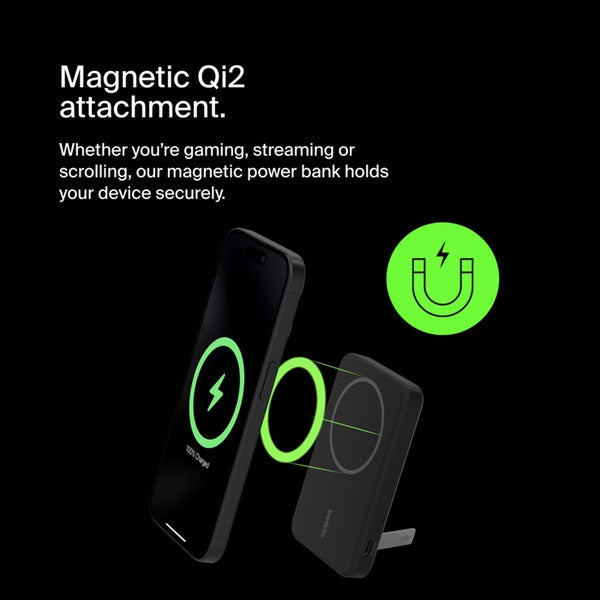 Belkin BoostCharge Pro Magnetic Power Bank - 5000 mAh - 15W Qi2 24-pin BPD006BTBK