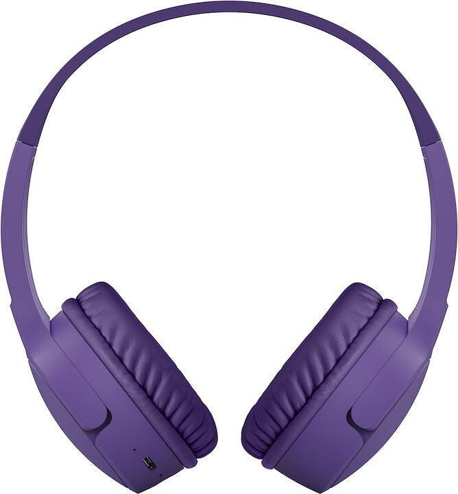Belkin SoundForm Mini BT On-Ear Headphones for Kids, Purple, Model AUD002HQPUV3