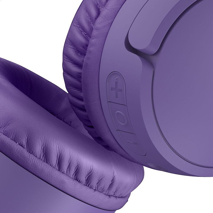 Belkin SoundForm Mini BT On-Ear Headphones for Kids, Purple, Model AUD002HQPUV3