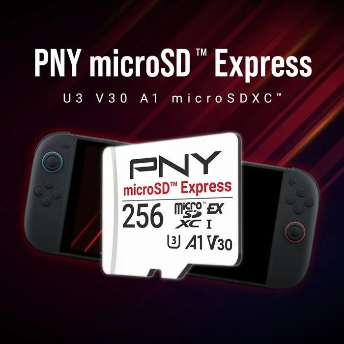 SD MicroSD 256GB PNY microSD Express U3 V30 A1 for Nintendo Switch 2 (P-SDU256P31880EXP-GE)