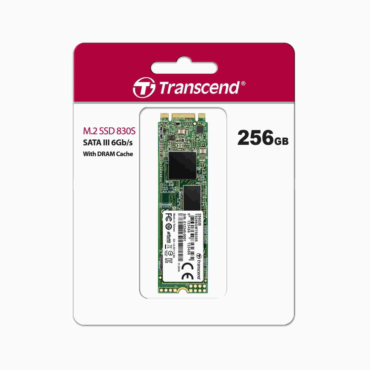 Transcend MTS830S - SSD - 256GB - M.2 2280 - SATA 6Gb/s