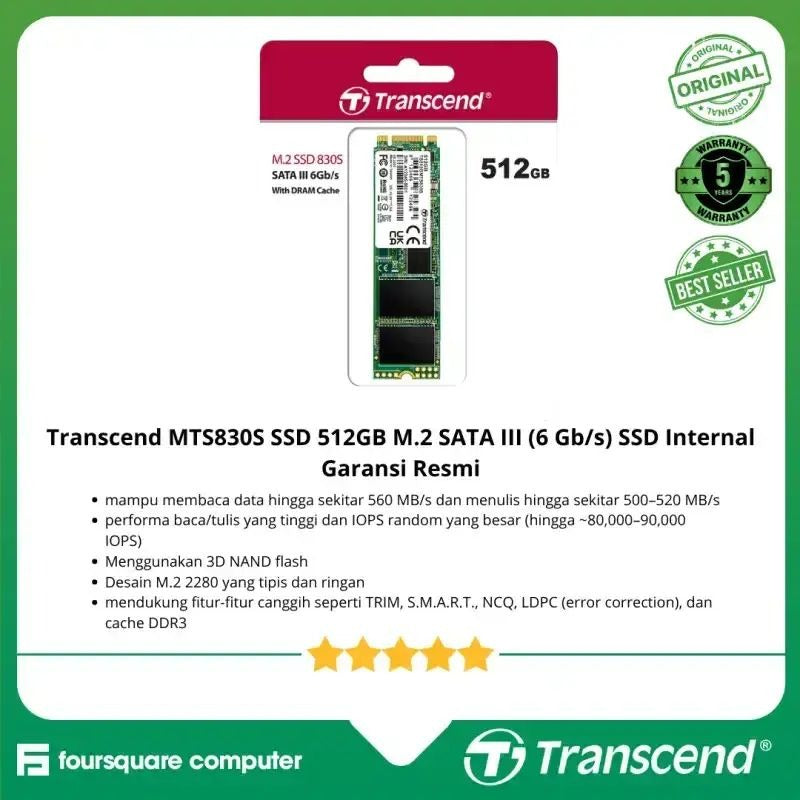 Transcend MTS830S - SSD - 256GB - M.2 2280 - SATA 6Gb/s