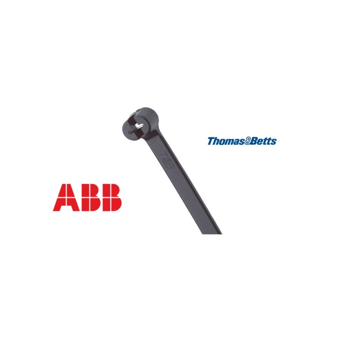 ABB Ty-Rap® Cable Ties with Steel Nose Lock 186 mm x 4.8 mm Black 100 pcs (TY525MXR)