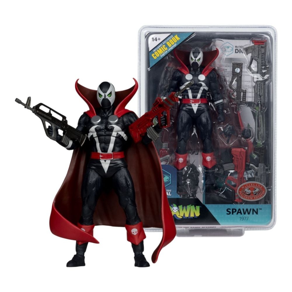 MCFARLANE Spawn 7in Action Figure with Comic - 1977 Variant
