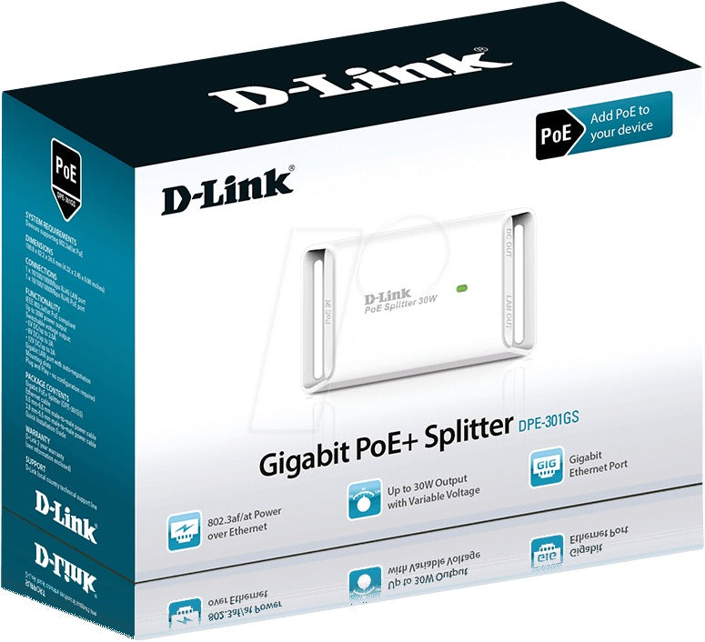 D-Link DPE-301GS - PoE Splitter