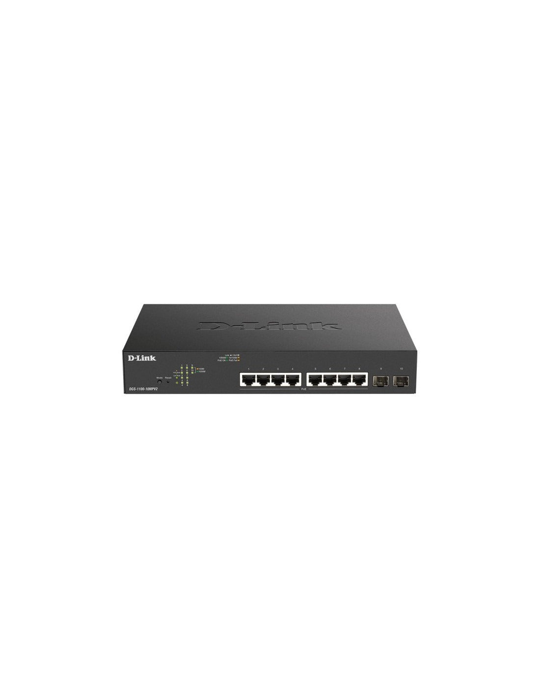 D-Link DGS 1100-10MP V2 Smart Managed Switch - 10 Ports - PoE - Desktop (130 W)