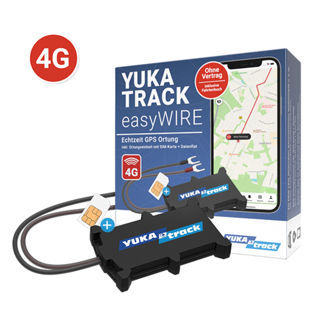 IoT YUKAtrack easyWire 4 G AIO GPS Car Tracker with SIM + Data Flat