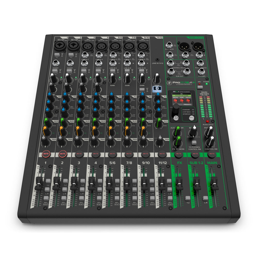 Mackie ProFX12v3+ Analog USB Mixer with 12 Channels and Bluetooth