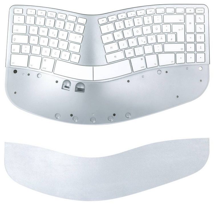 Matias Wireless Ergonomic Keyboard QWERTZ Mac Silver FK413D-DE