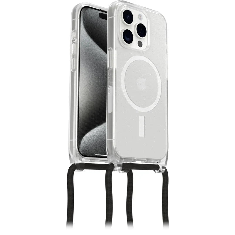 Otter Products OtterBox React Series Mobile Phone Back Cover Necklace Compatible with MagSafe Plastic Stardust for Apple iPhone 15 Pro (77-93577)