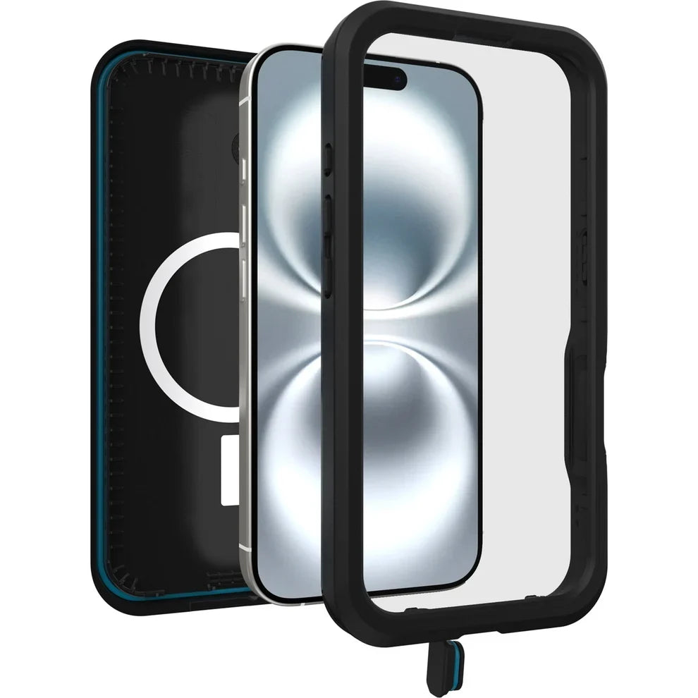 Otter Products OtterBox FRE - Waterproof Case for Mobile Phones - Compatible with MagSafe - Black - for Apple iPhone 16 - Model: 77-96144