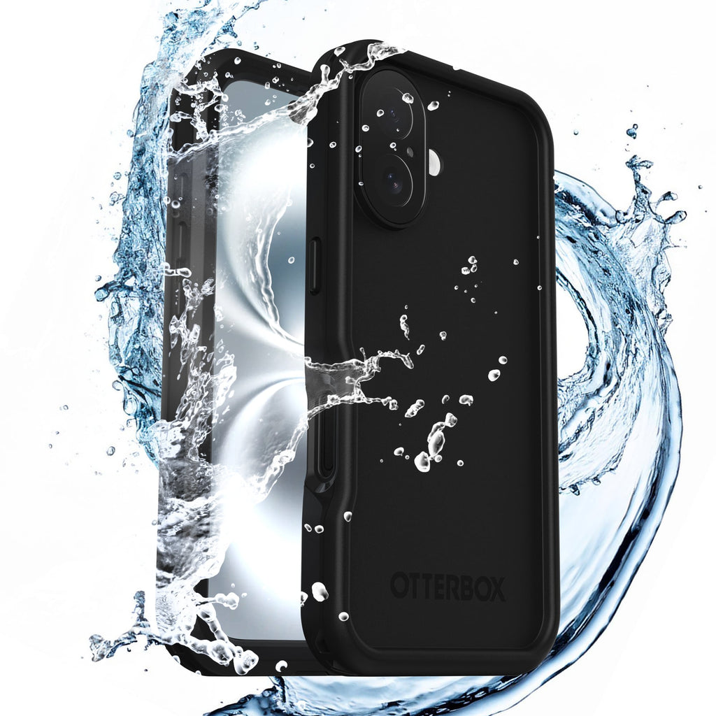 Otter Products OtterBox FRE - Waterproof Case for Mobile Phones - Compatible with MagSafe - Black - for Apple iPhone 16 - Model: 77-96144