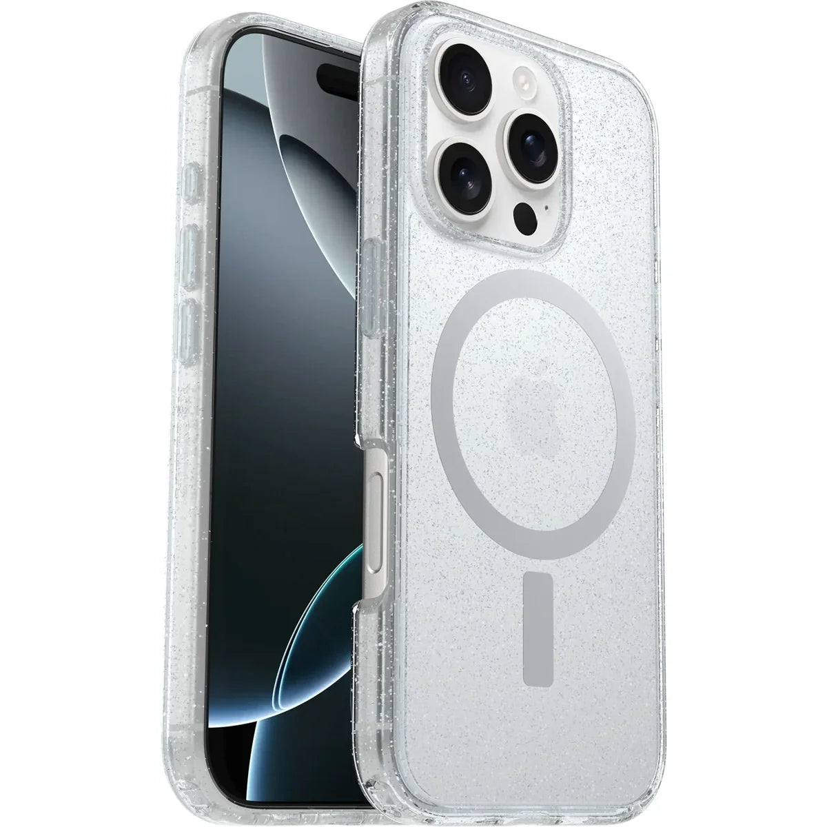 OtterBox Symmetry Series Clear Case for iPhone 16 Pro, MagSafe Compatible, Stardust SymmetryCLRMagSafeiPhone16ProSTARDUST