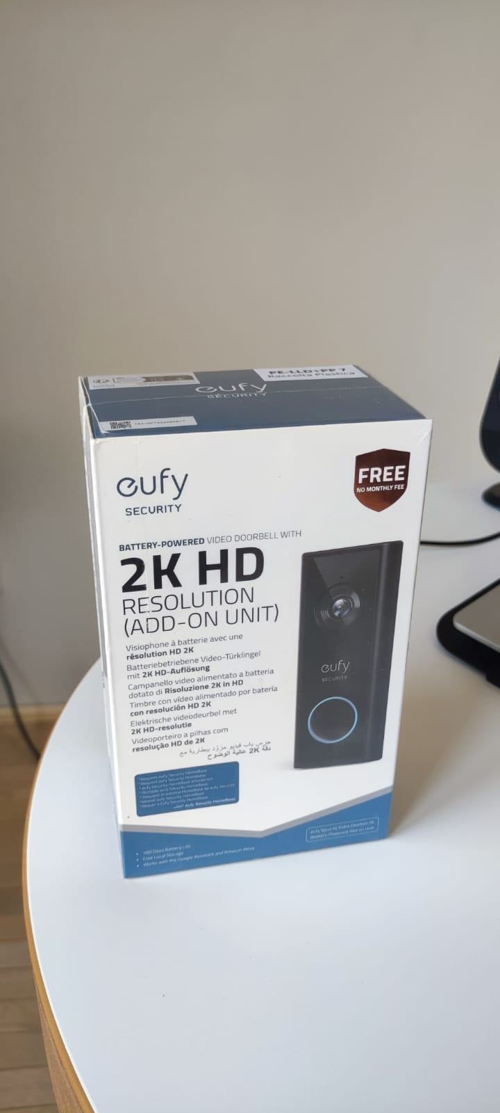 Anker Eufy Video Doorbell 2K - Wireless - Wi-Fi - 2.4 GHz - Black (T82101W1)