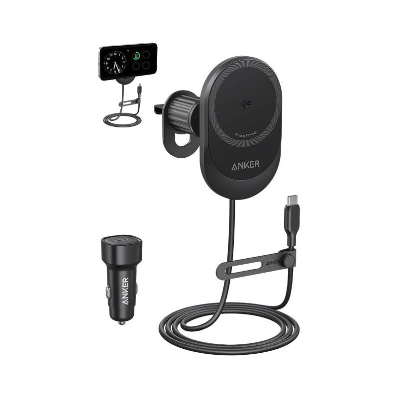 Anker Innovations MagGo Magnetic Wireless Car Charger 15W Black (B2932G11)