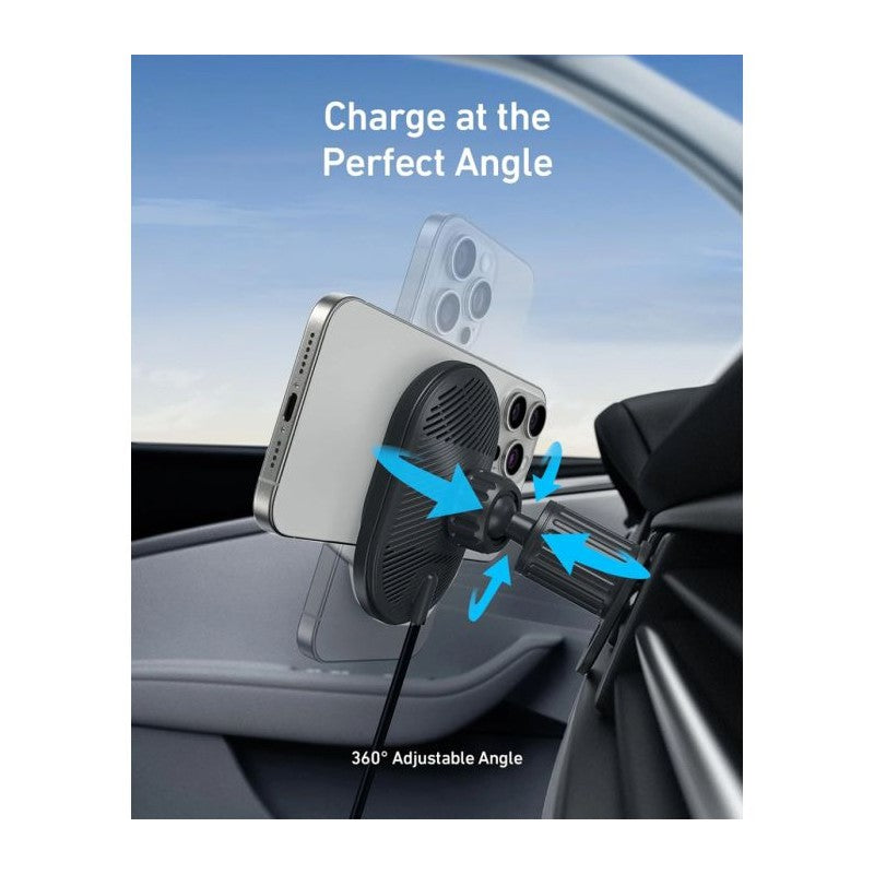 Anker Innovations MagGo Magnetic Wireless Car Charger 15W Black (B2932G11)