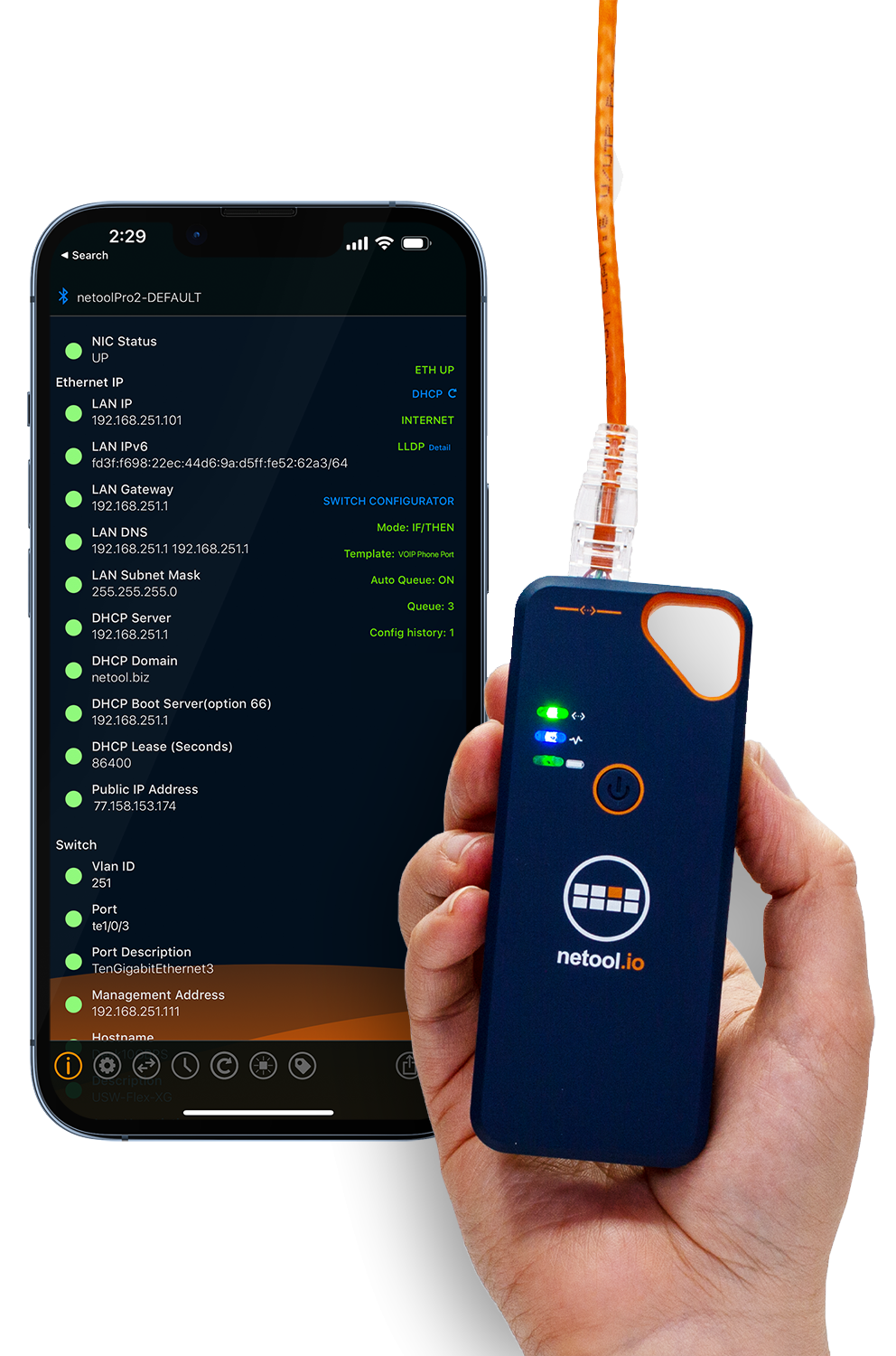 NetPeppers Network Cabling Tester netool.io Pro2 Smart Network Tester (NE1D)