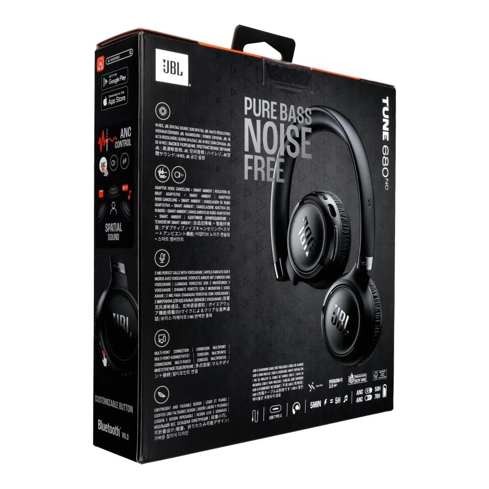 JBL Tune 680NC Headset - Black (JBLT680NCBLK)