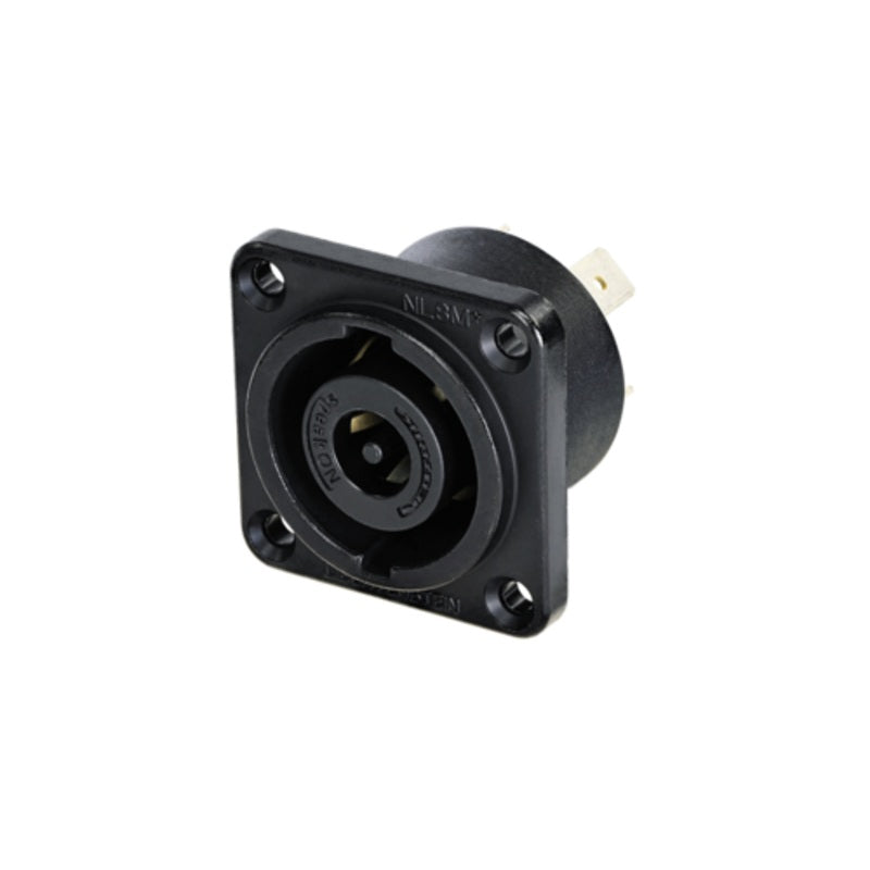 Neutrik NLT8MPXX-BAG Loudspeaker Connector - Flange Socket - 8 Poles - Black - 1 pc.
